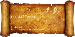 Ay József névjegykártya